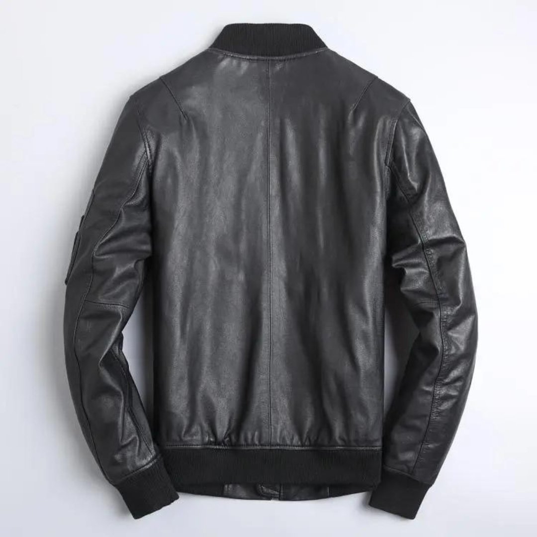 Chaqueta Bomber de Cuero Oslo