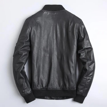 Chaqueta Bomber de Cuero Oslo