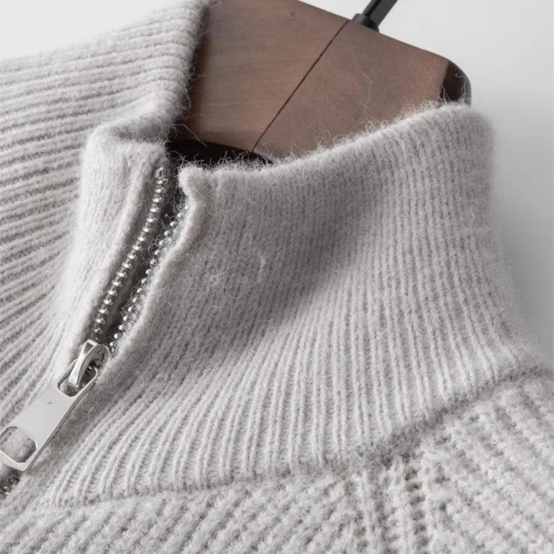 Suéter con Cierre de Cashmere Ridgeline