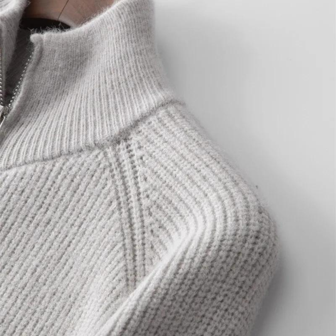 Suéter con Cierre de Cashmere Ridgeline