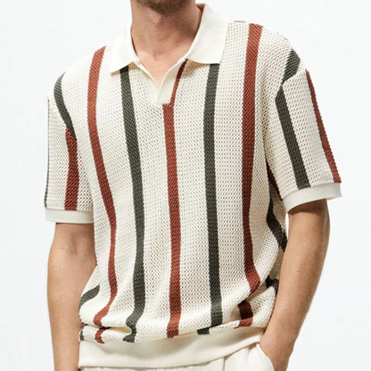 Polo Kurt Rayas de Corte Holgado