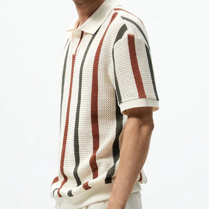 Polo Kurt Rayas de Corte Holgado