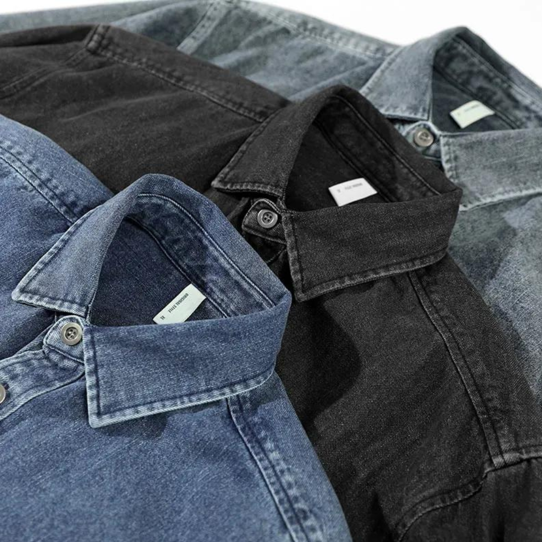 Camisa Denim Retro Lavada