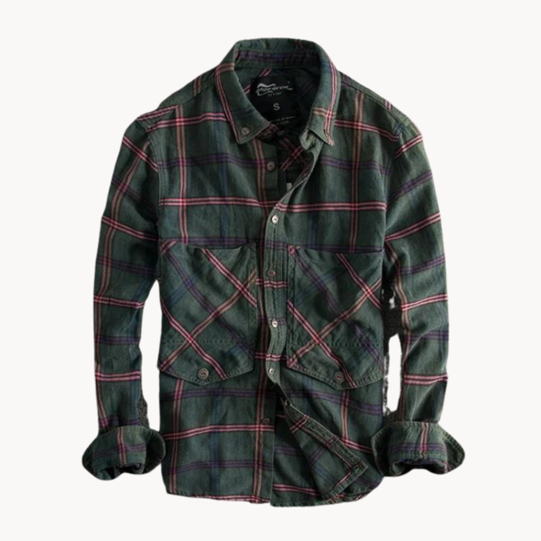 Camisa de Franela Autumn Ember a Cuadros