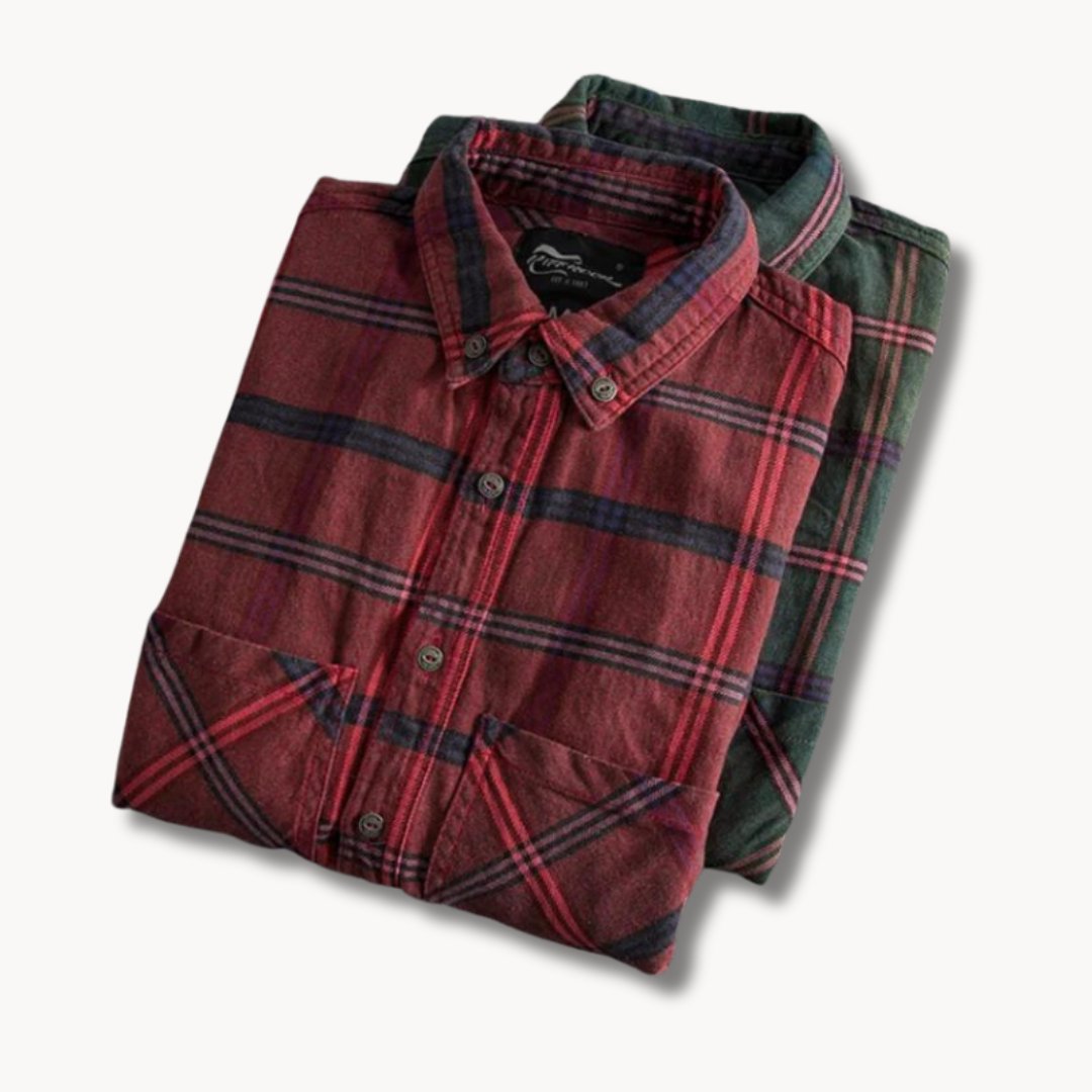 Camisa de Franela Autumn Ember a Cuadros
