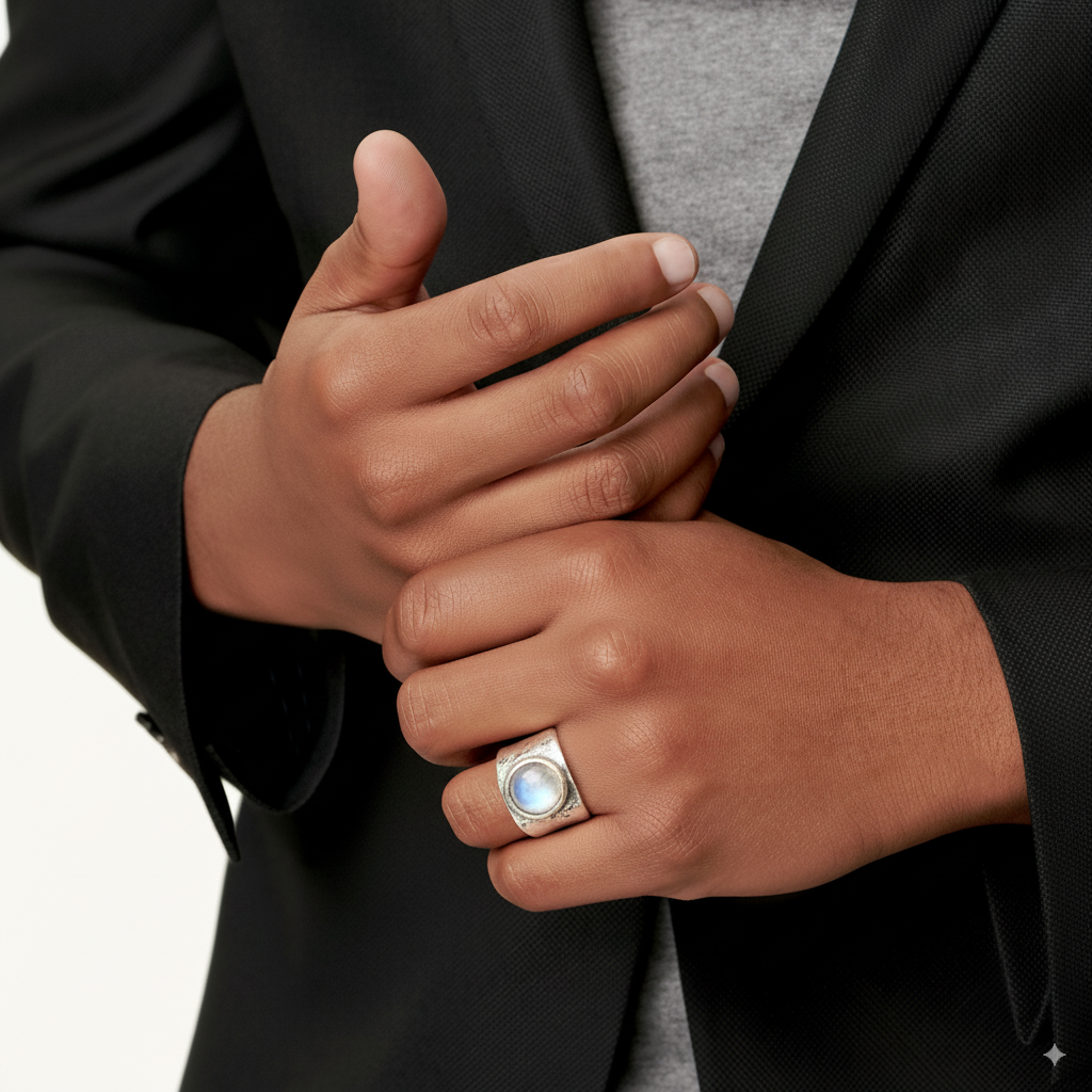 Anillo boho de piedra de luna