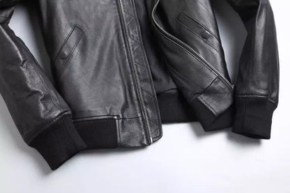 Chaqueta Bomber de Cuero Oslo