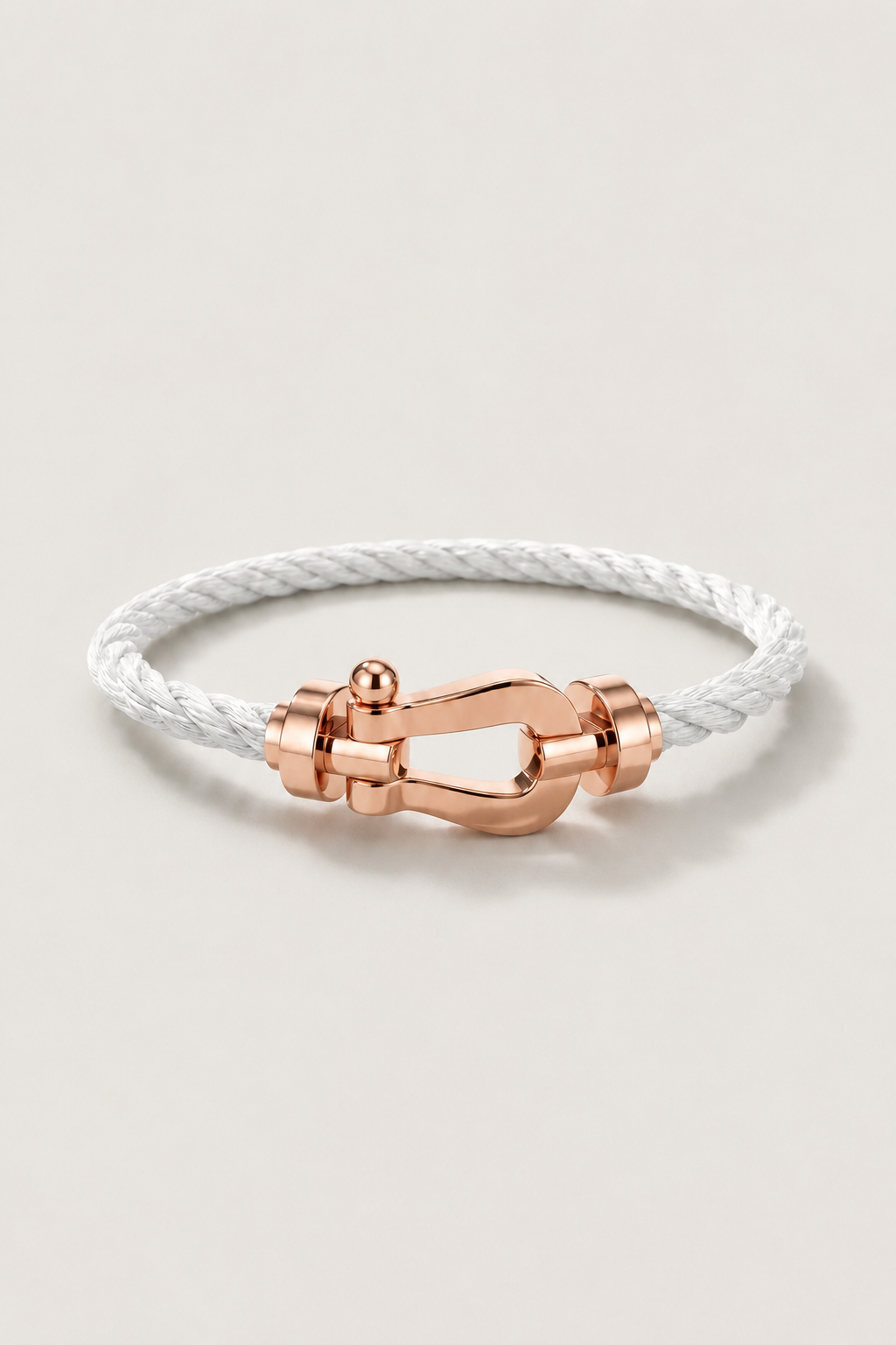 Aurelio | Pulsera Náutica Blanca y Oro Rosa