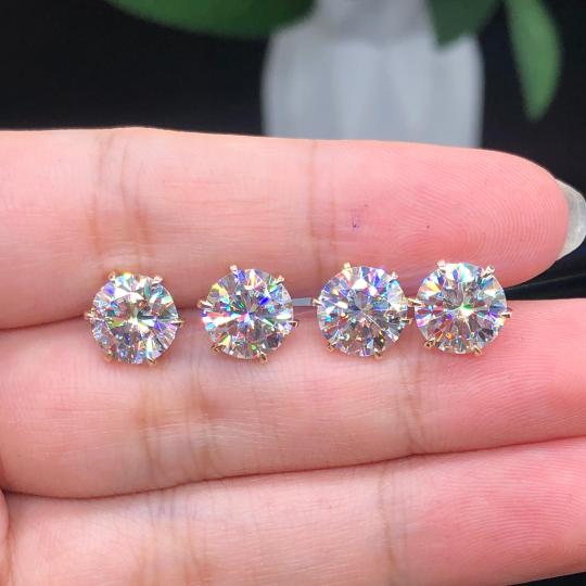 Pendientes chic de oro blanco Tera