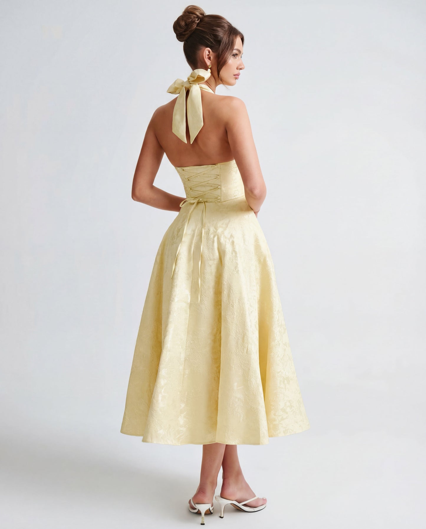 Charlotte – Sculpted Halter Midi Dress