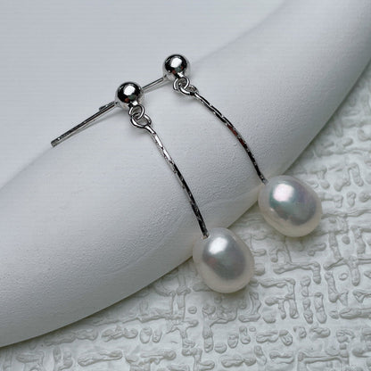Pendientes con perla elegante