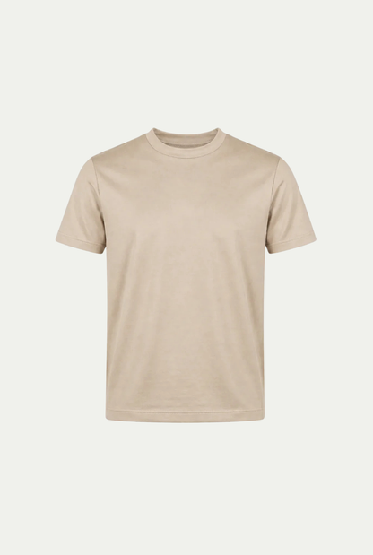 Alessio | Camiseta de Algodón Mercerizado Arena