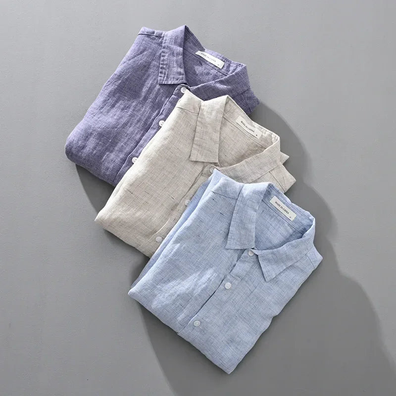 Camisa Casco de Lino con Botones