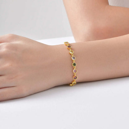 Pulsera charm arcoíris luminosa