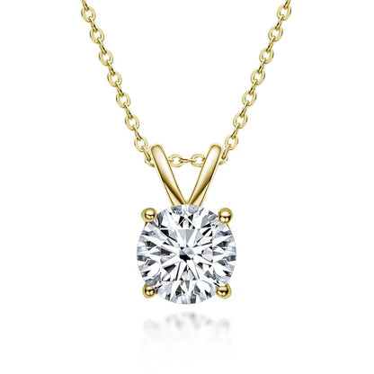 Collar exclusivo de plata de ley con moissanita