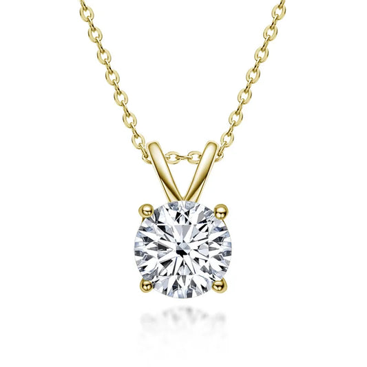 Collar exclusivo de plata de ley con moissanita