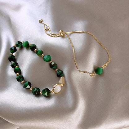 Elegante set de pulseras verde