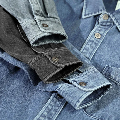 Camisa Denim Retro Lavada