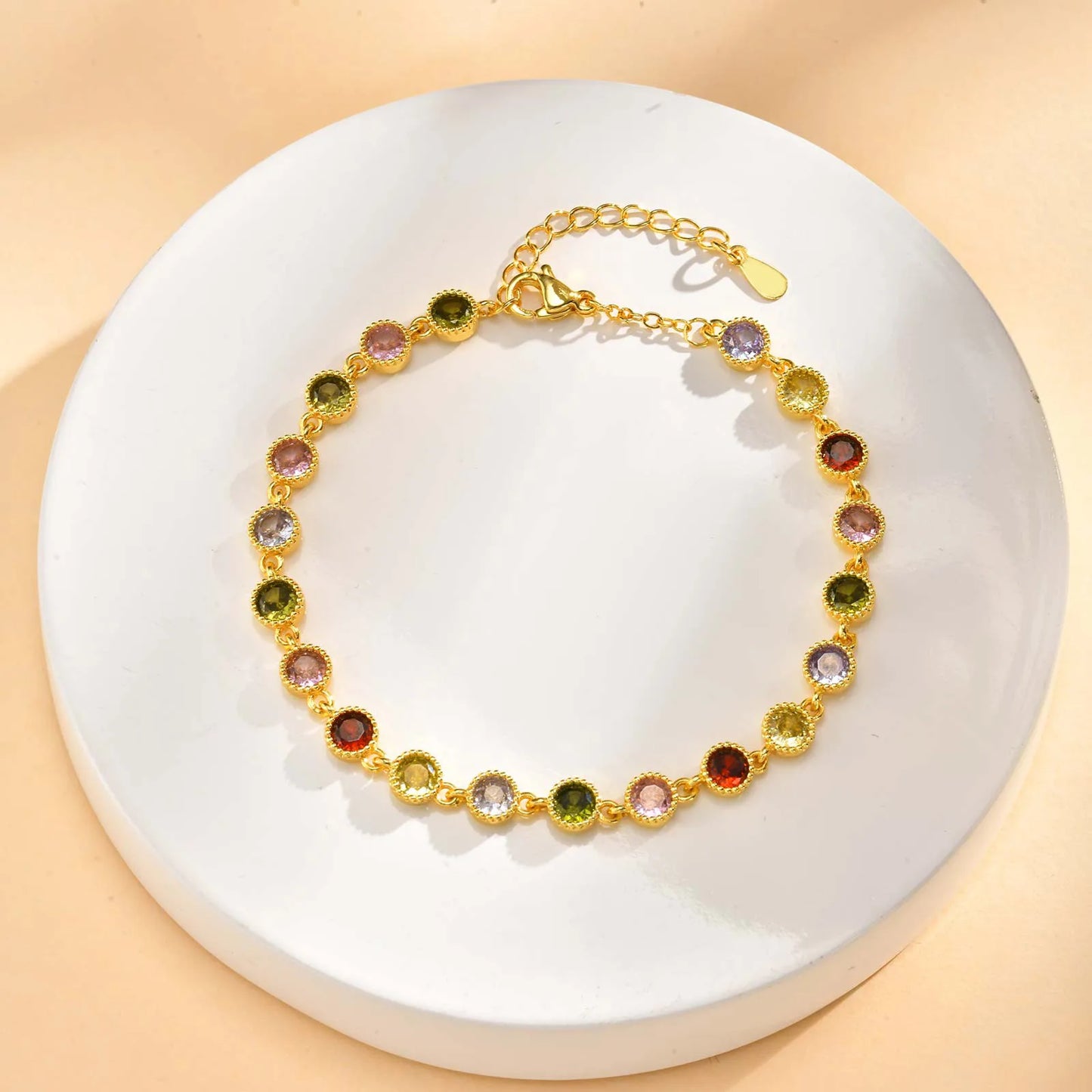 Pulsera charm arcoíris luminosa
