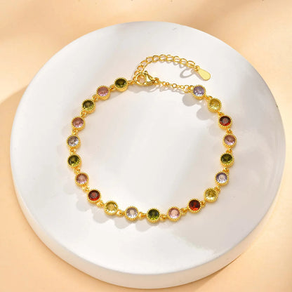 Pulsera charm arcoíris luminosa