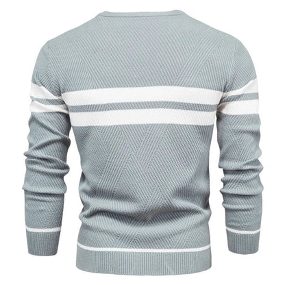 Suéter de algodón Field Stripe Crewneck