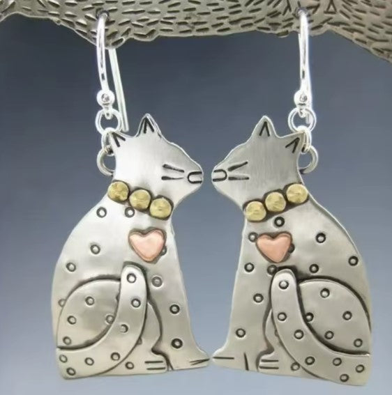 Encantadores pendientes de gato