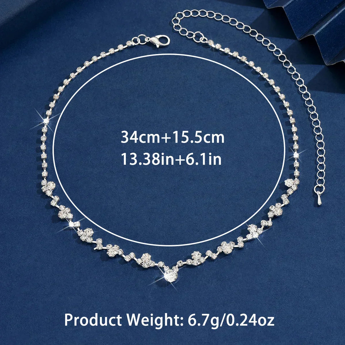 Collar de boda elegante con diamantes
