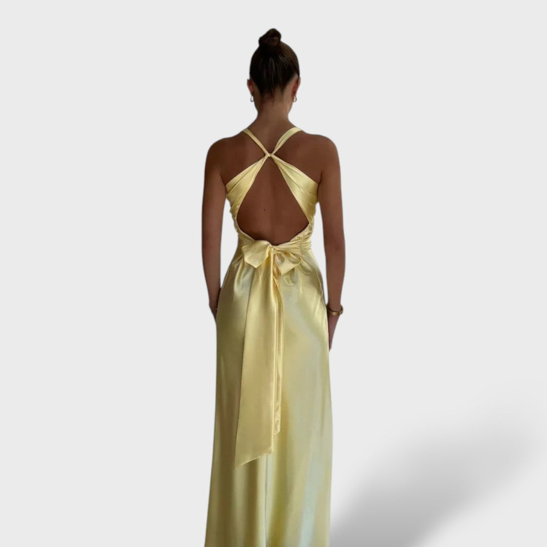 Vestido maxi elegante de fiesta sin mangas