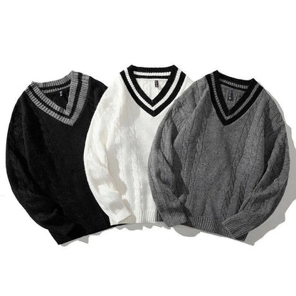 Suéter de Punto Oversized con Cuello en V