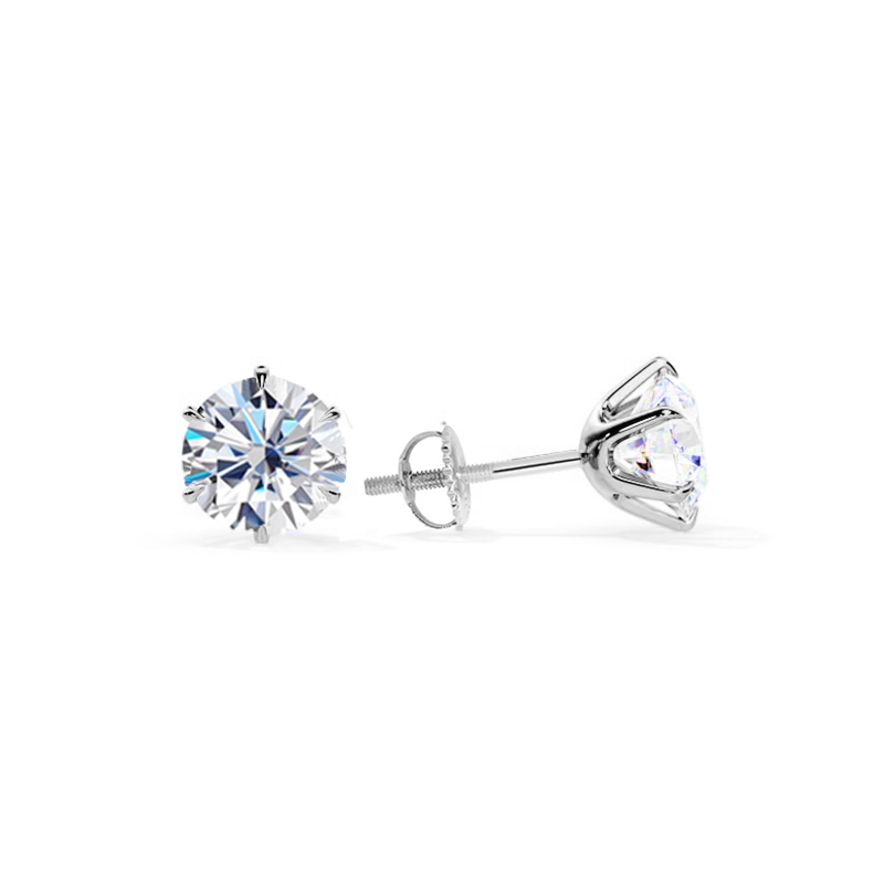 Pendientes chic de oro blanco Tera