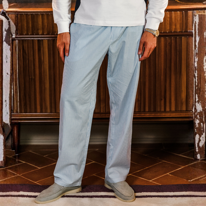 Luca | Pantalón de Algodón a Rayas