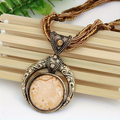 Colgante boho con dije