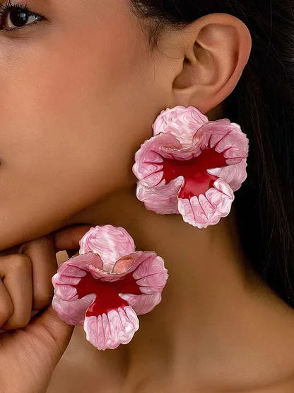 Pendientes Geométricos con Forma de Flor