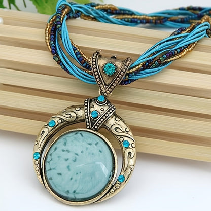 Colgante boho con dije
