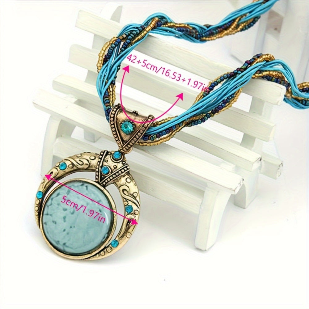 Colgante boho con dije