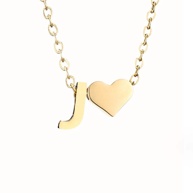Collar de inicial atemporal con colgante de corazón