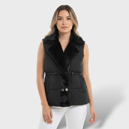 Chaleco Acolchado Mujer Elegante con Cintura Ajustable