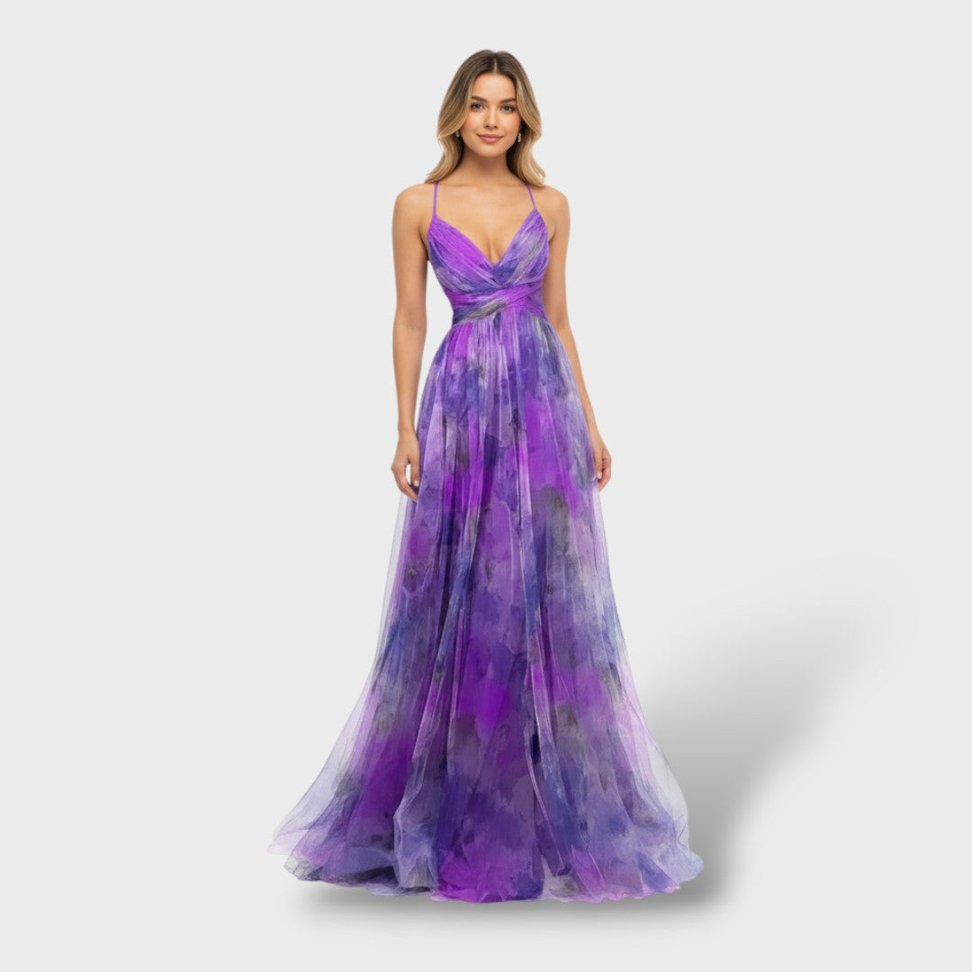 Vestido floral mujer elegante casual