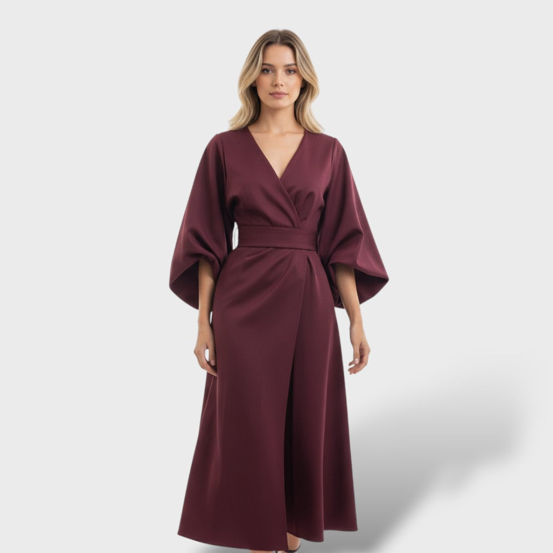 Vestido elegante con mangas farol