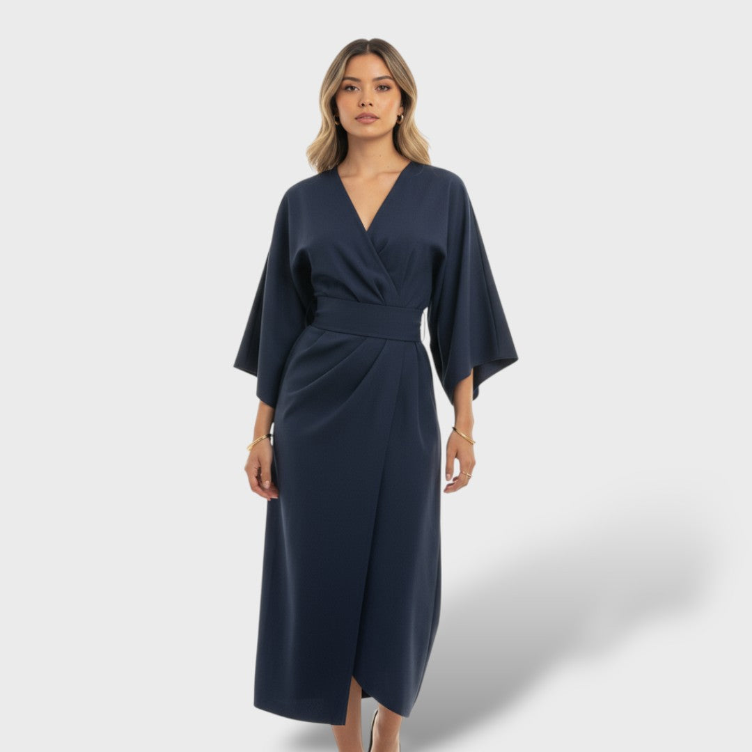 Vestido elegante con mangas farol