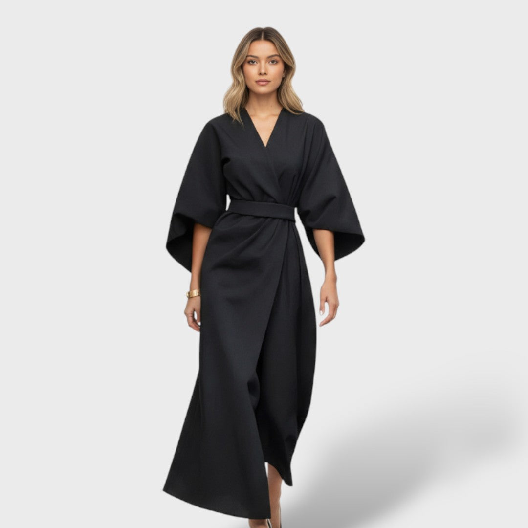 Vestido elegante con mangas farol