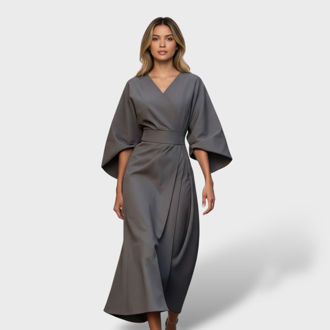 Vestido elegante con mangas farol