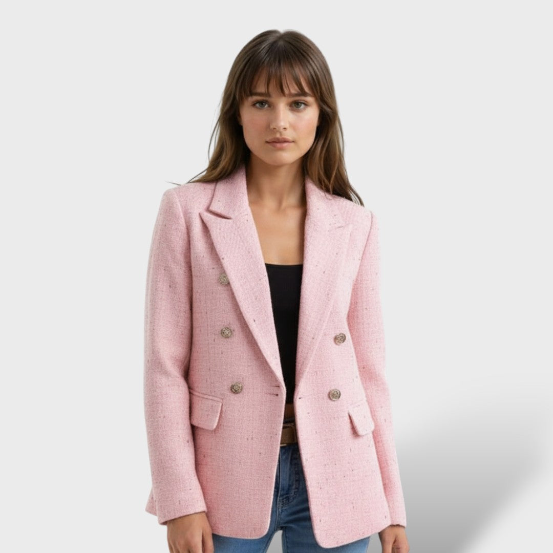 Americana de Tweed Grueso Mujer Elegante