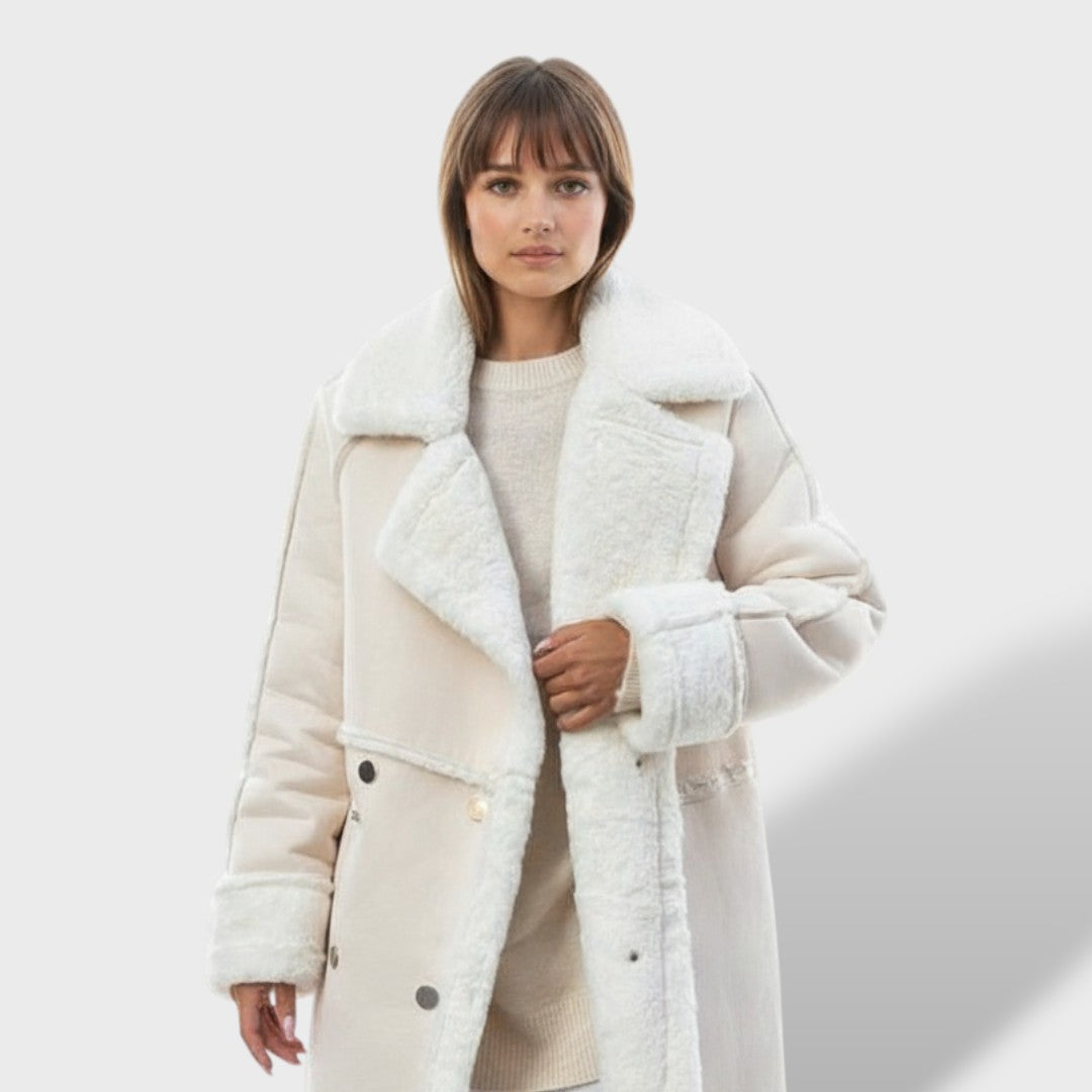 Abrigo Polar Largo Mujer Ava Elegante y Cálido