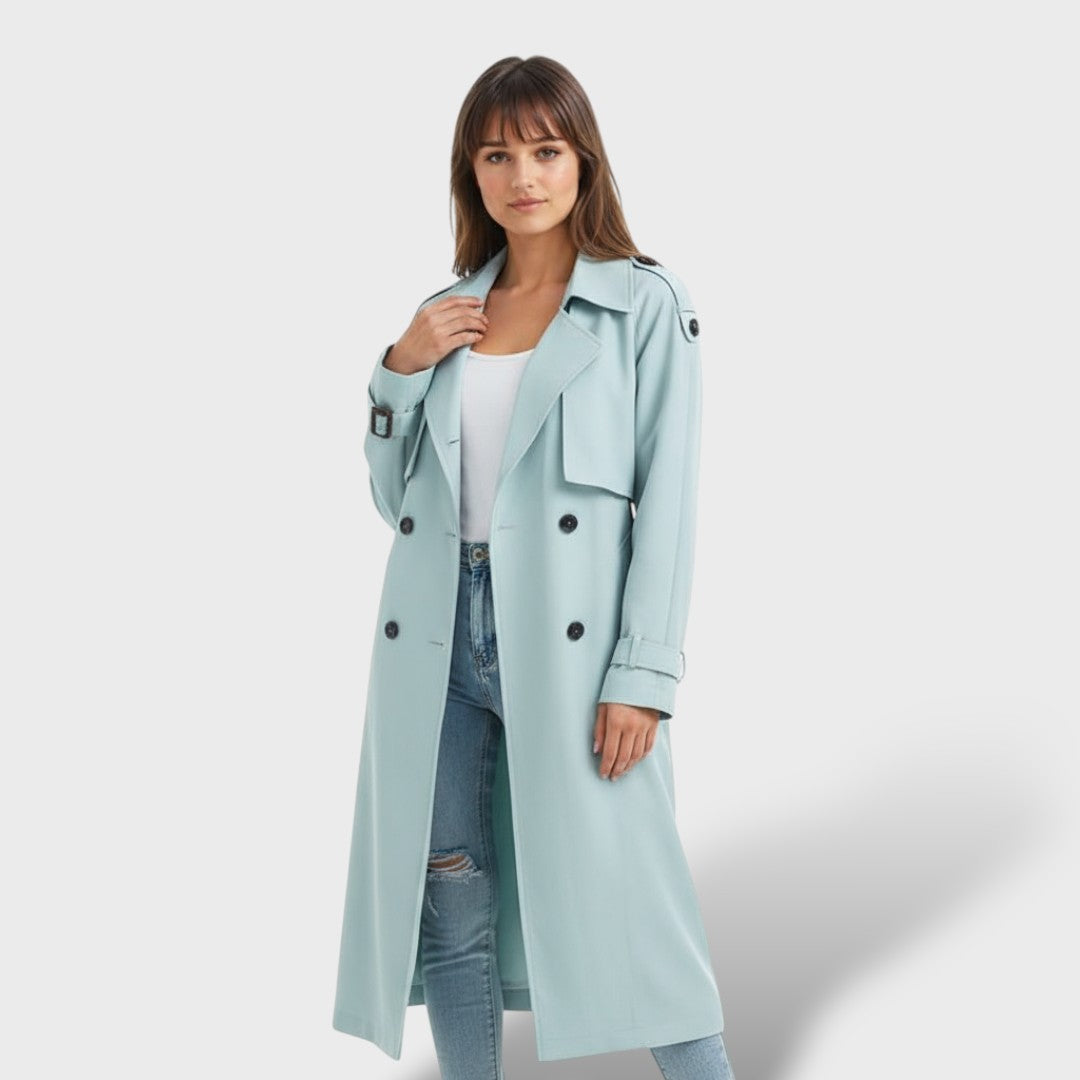 Abrigo Trench Largo Elegante para Damas