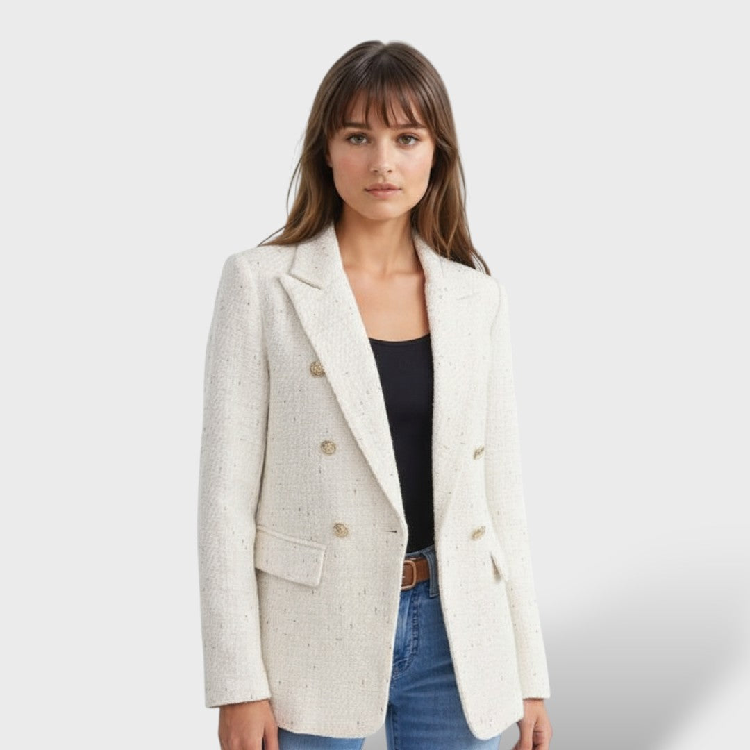 Americana de Tweed Grueso Mujer Elegante
