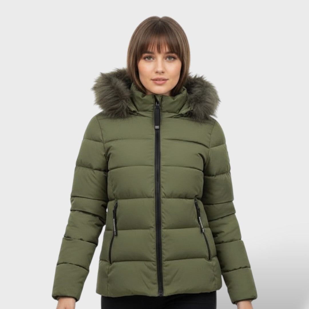 Casaco Acolchoado de Inverno com Capuz