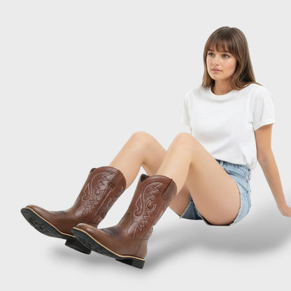Botas Cowboy Hombre Bordadas Retro