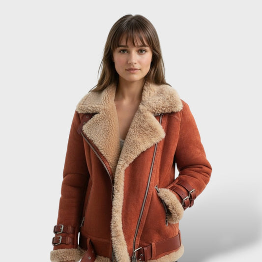 Chaqueta Elegante Mujer Piel Sintética
