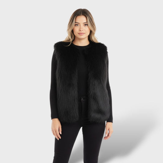 Chaleco de Pelo Mujer Invierno Elegante